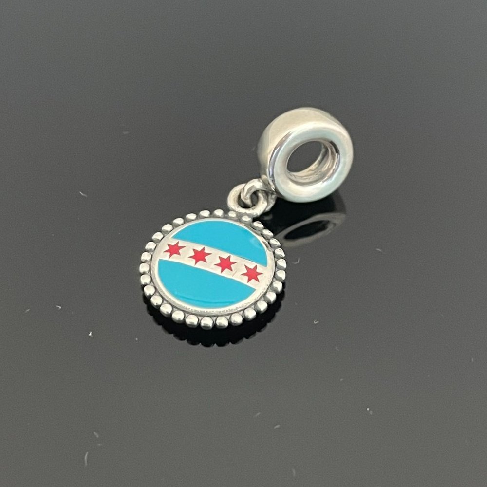 Pandora Chicago Flag Dangle Charm